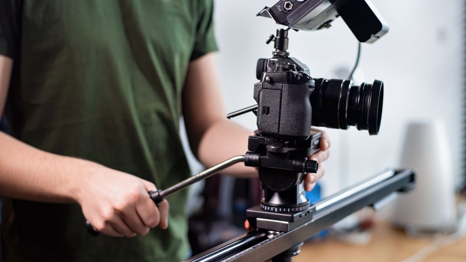Videographer filming brand content